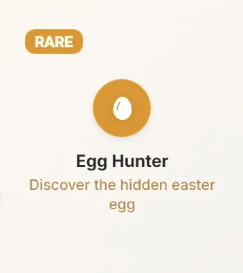 Achievement for finding the easter egg